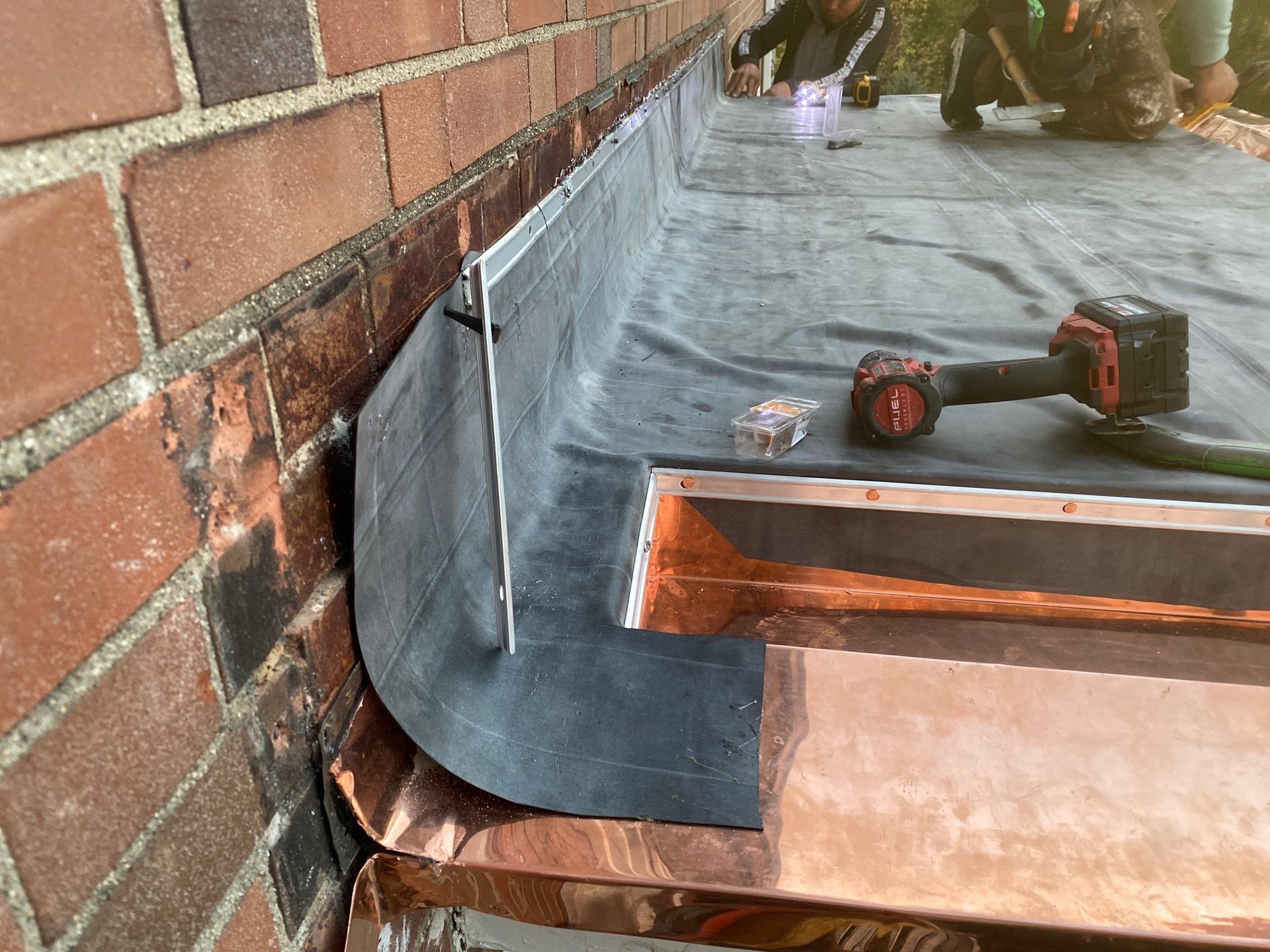 Copper Flashing Repair by Storm Contracting 