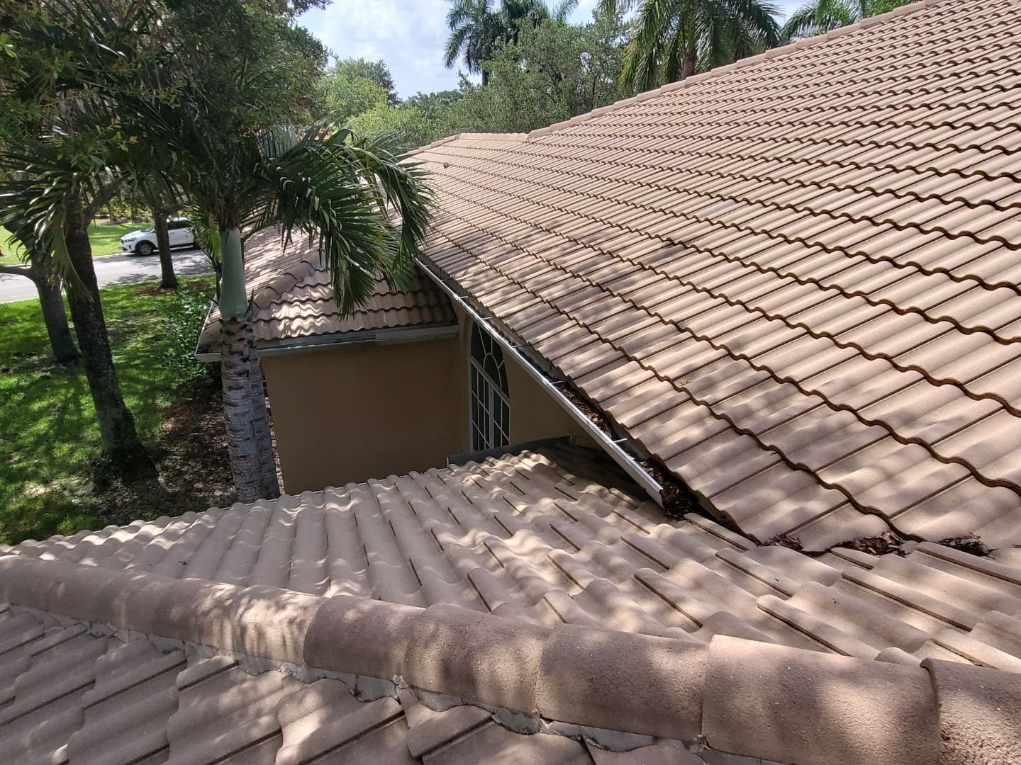 Concrete Tile Roof Leak Repair and Wood Decking Replacement in Parkland by Aastro Roofing
