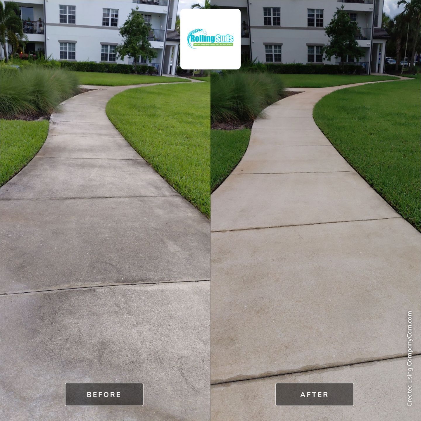Apartment Flat Work by Rolling Suds Power Washing of Naples - Fort Myers
