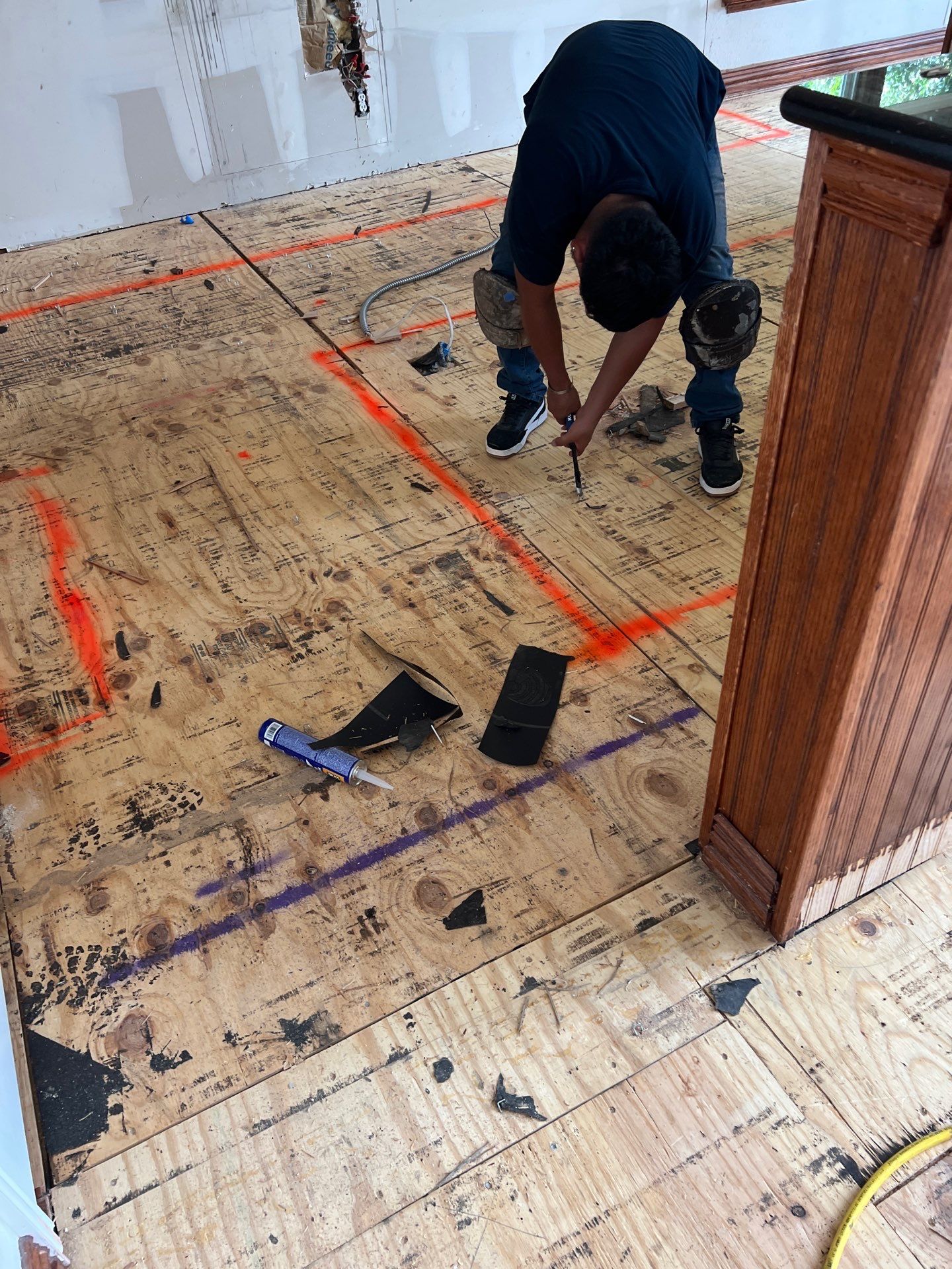 In Progress - Insurance replaced all hardwoods by Bernard Hardwood Floors