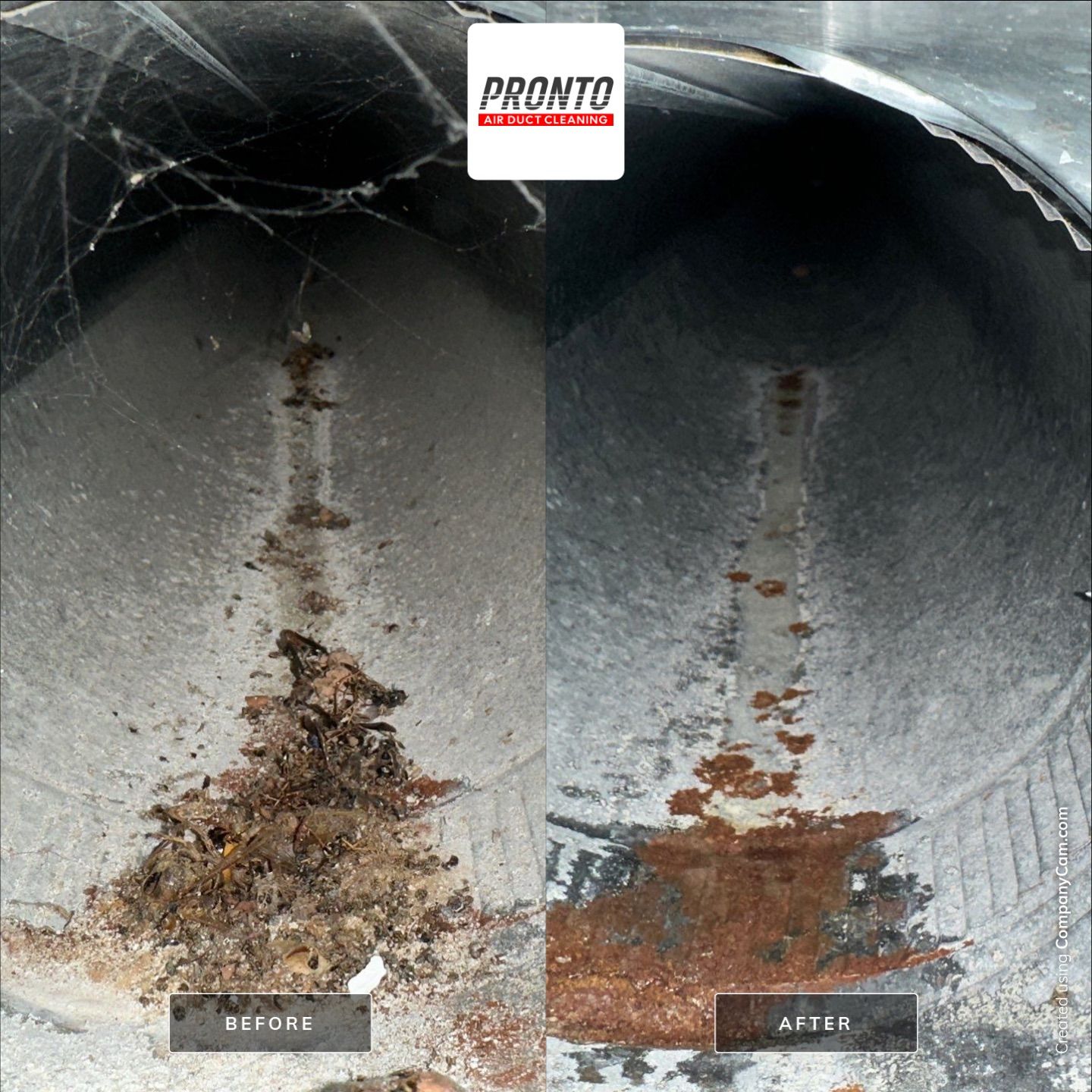 Air duct cleaning using Commercial vaccum by Pronto Air Duct Cleaning