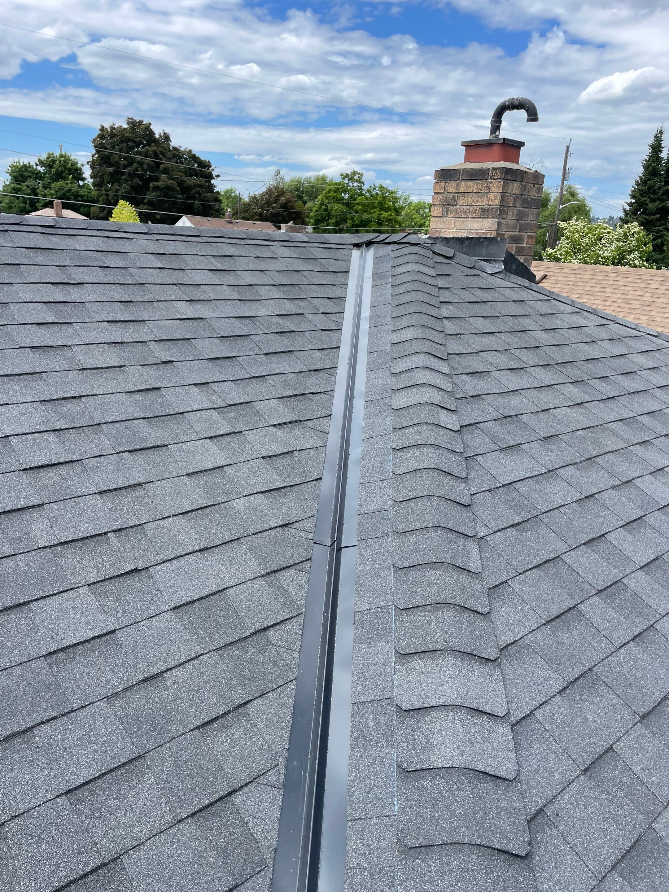 Full Residential Roof Replacement and Sheathing Repair in Spokane N Oak St Spokane, WA 99205 The Denali System - Certainteed Landmark® Shingle - Moiré Black by Alpine Roofing