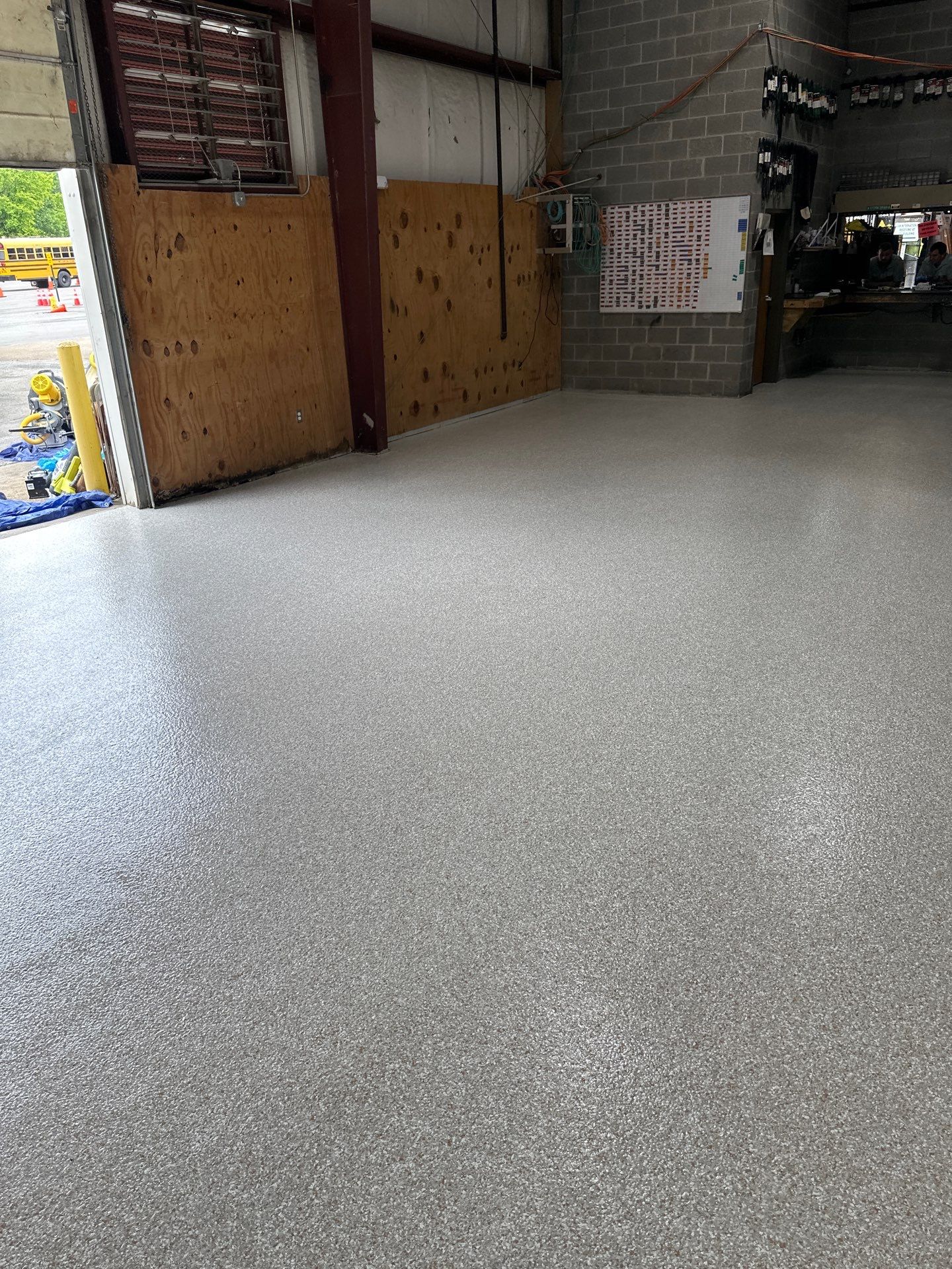 Commercial Floor Coating using Palomino by My Garage Floor Guys
