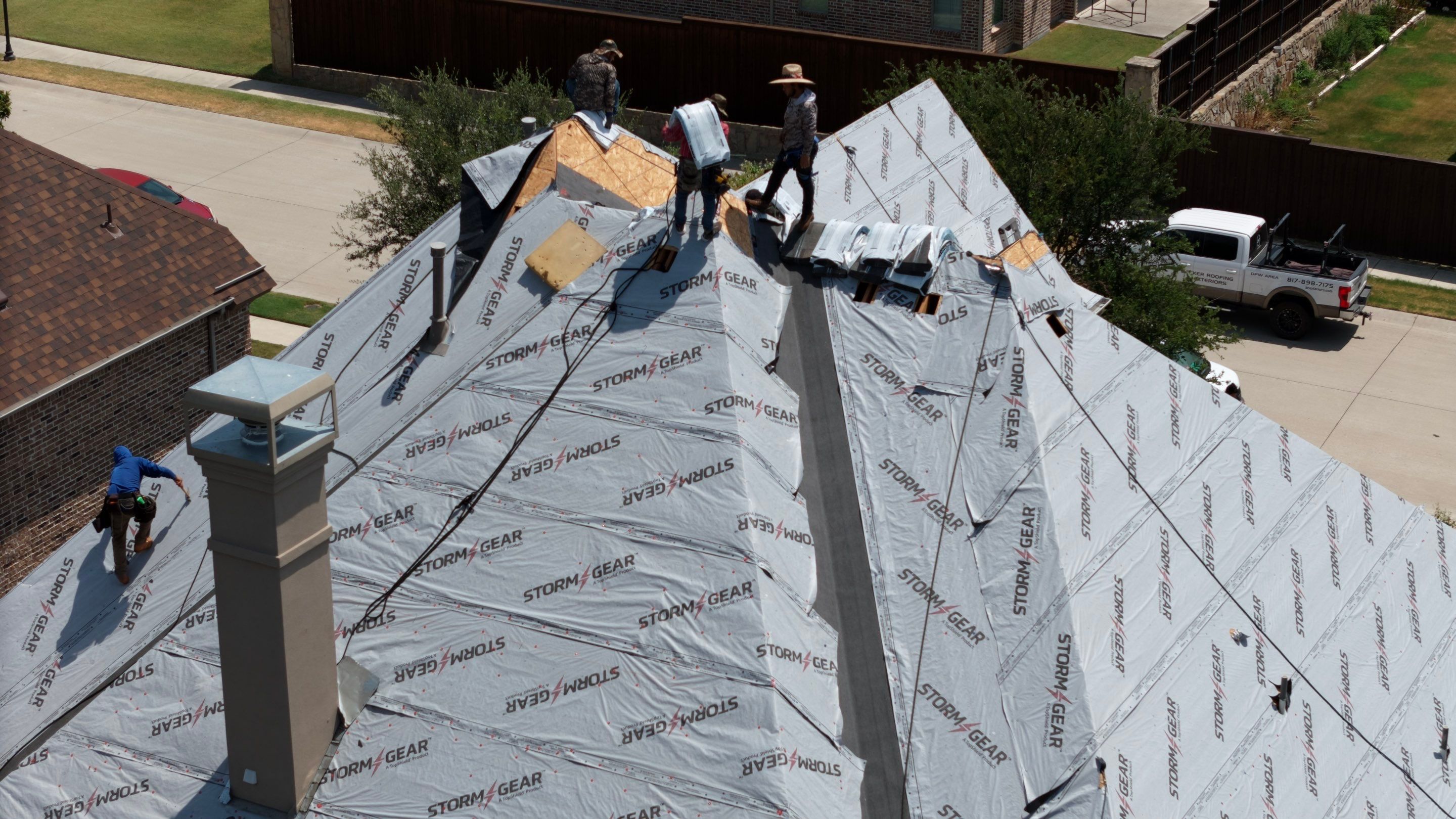 Residential Roofing Installation Using IKO Dynasty Shingles by Becker Roofing and Exteriors