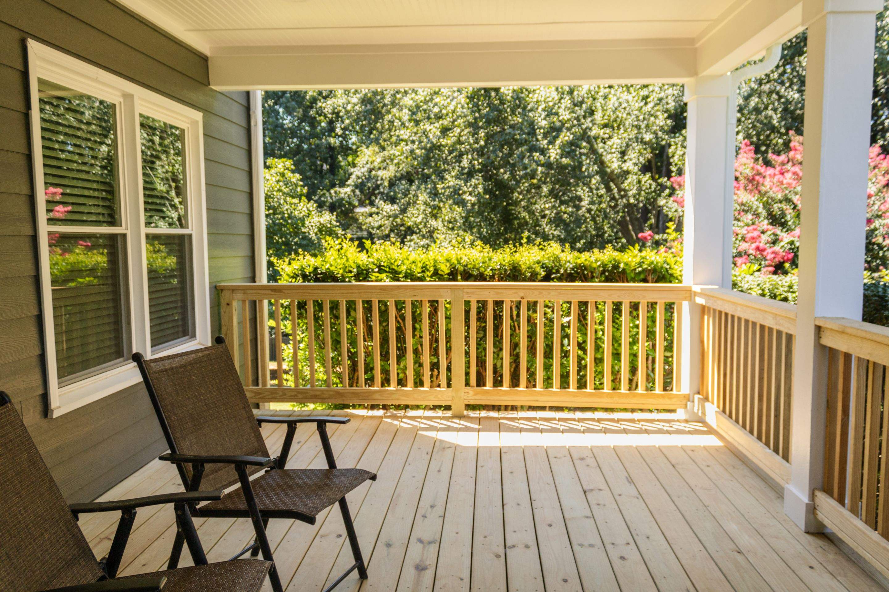 Roswell, GA Wood Deck and Covered Porch Build  by Nelson Exteriors 