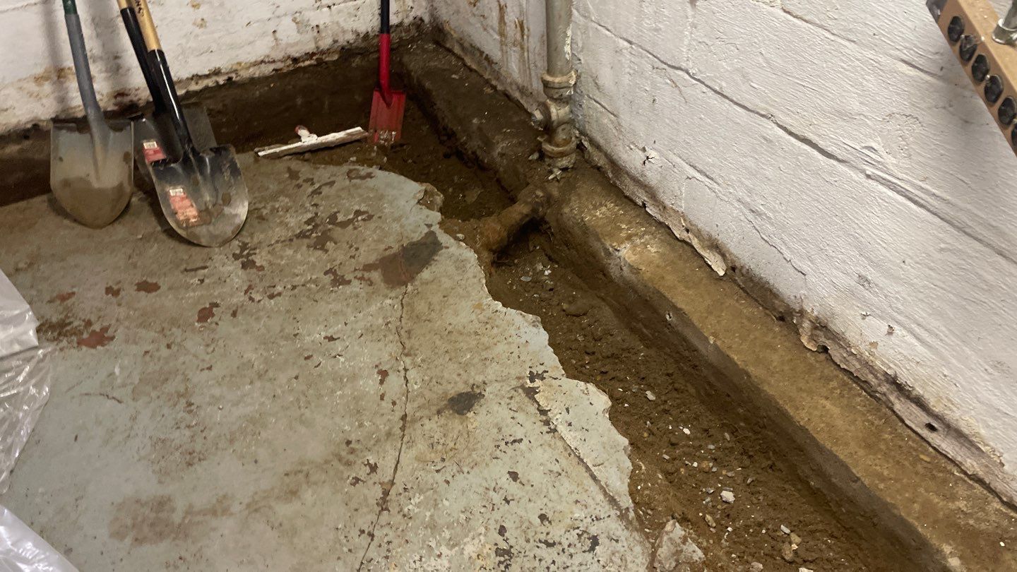 Interior Drain Tile & Yard French Drain in St. Paul, MN by Waterproofing Northeast