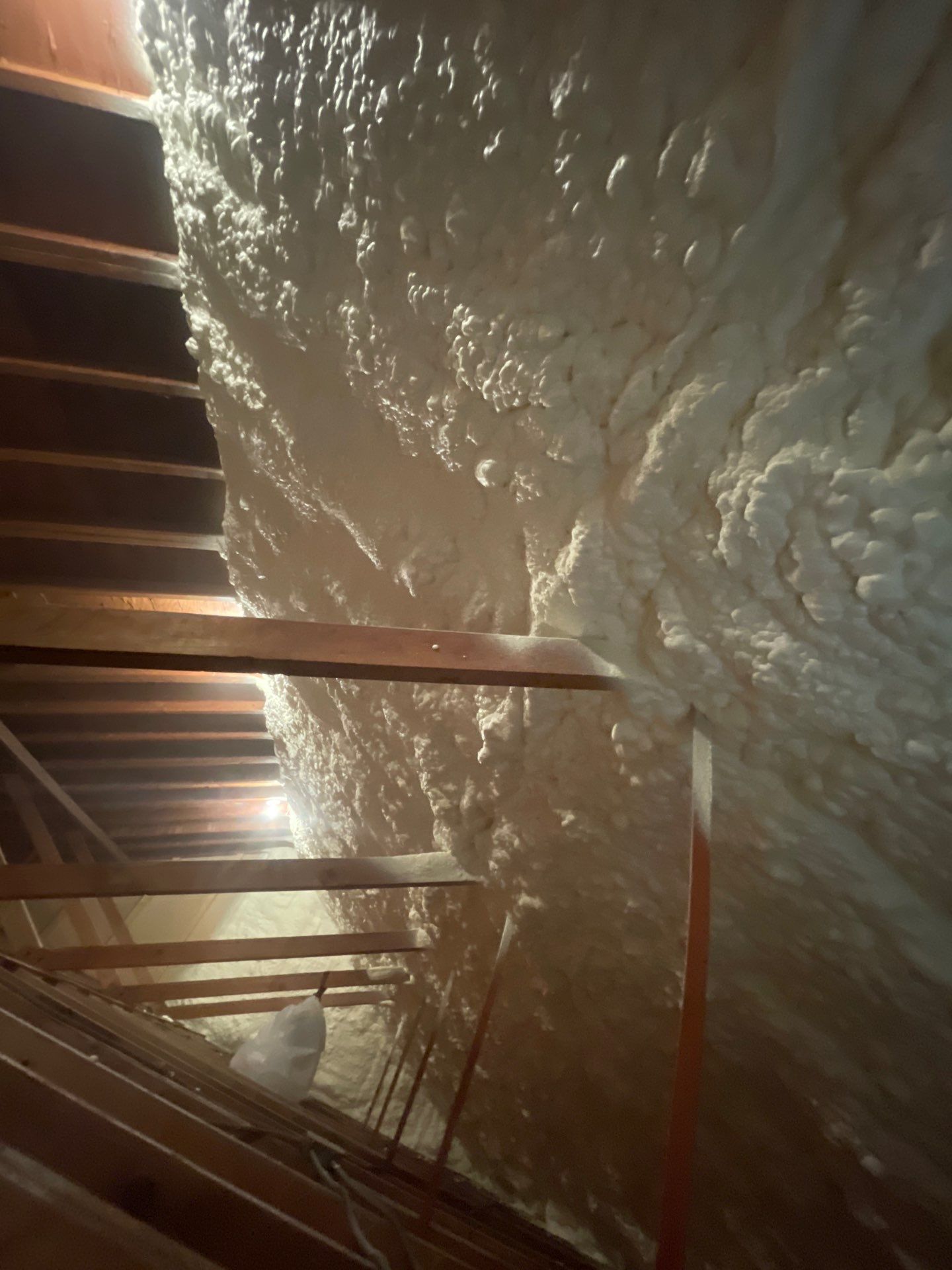 Attic Insulation using open cell spray foam by NYS Foam & Energy