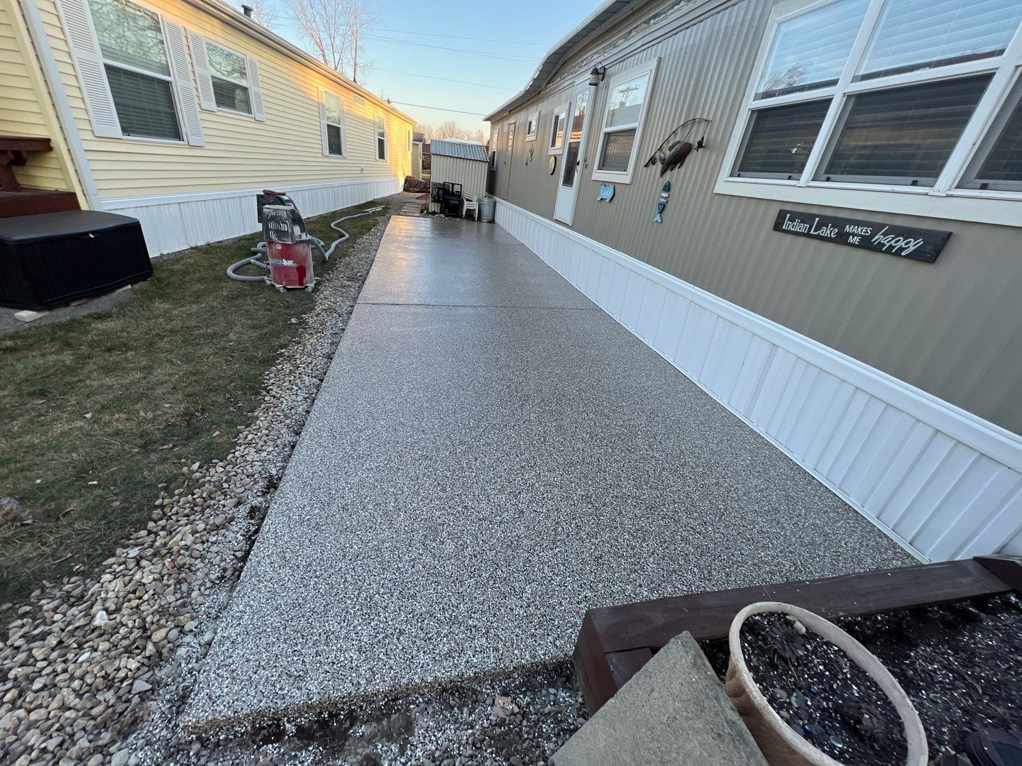 Patio Installation using Desert Sand by Your1DayFloor.com