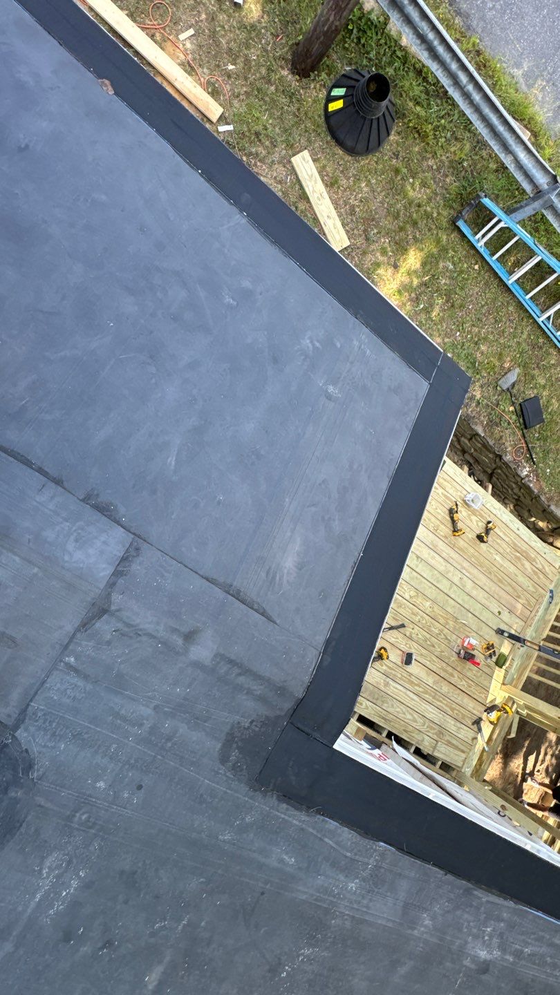EPDM Flat Roof Installation with ISO Board on Existing Structure by Sensible Home Solutions