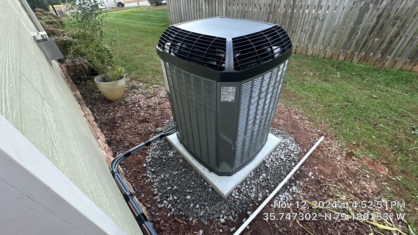 Trane XV20i Split Heat Pump Install  by Nick's Mechanical LLC.
