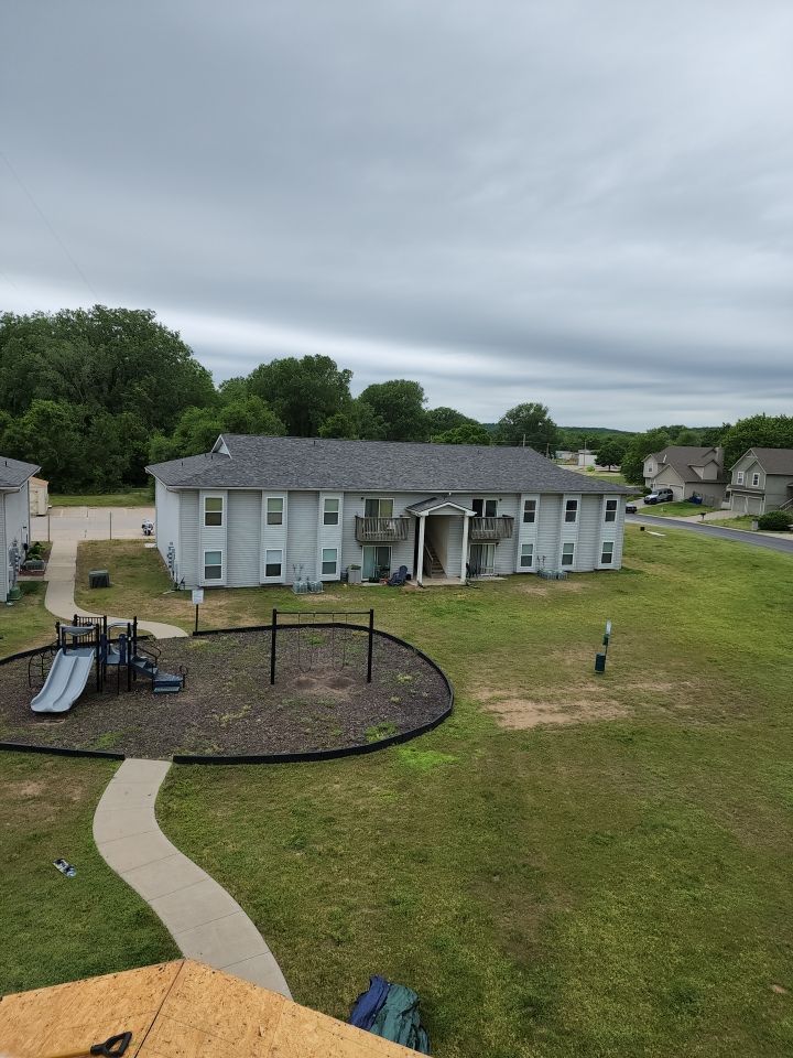 Multifamliy Complex ROOF REPLACEMNT with Ventilation Upgrades using Malarkey Vista Class III IR Shingles by Gorilla Exteriors Contracting, LLC