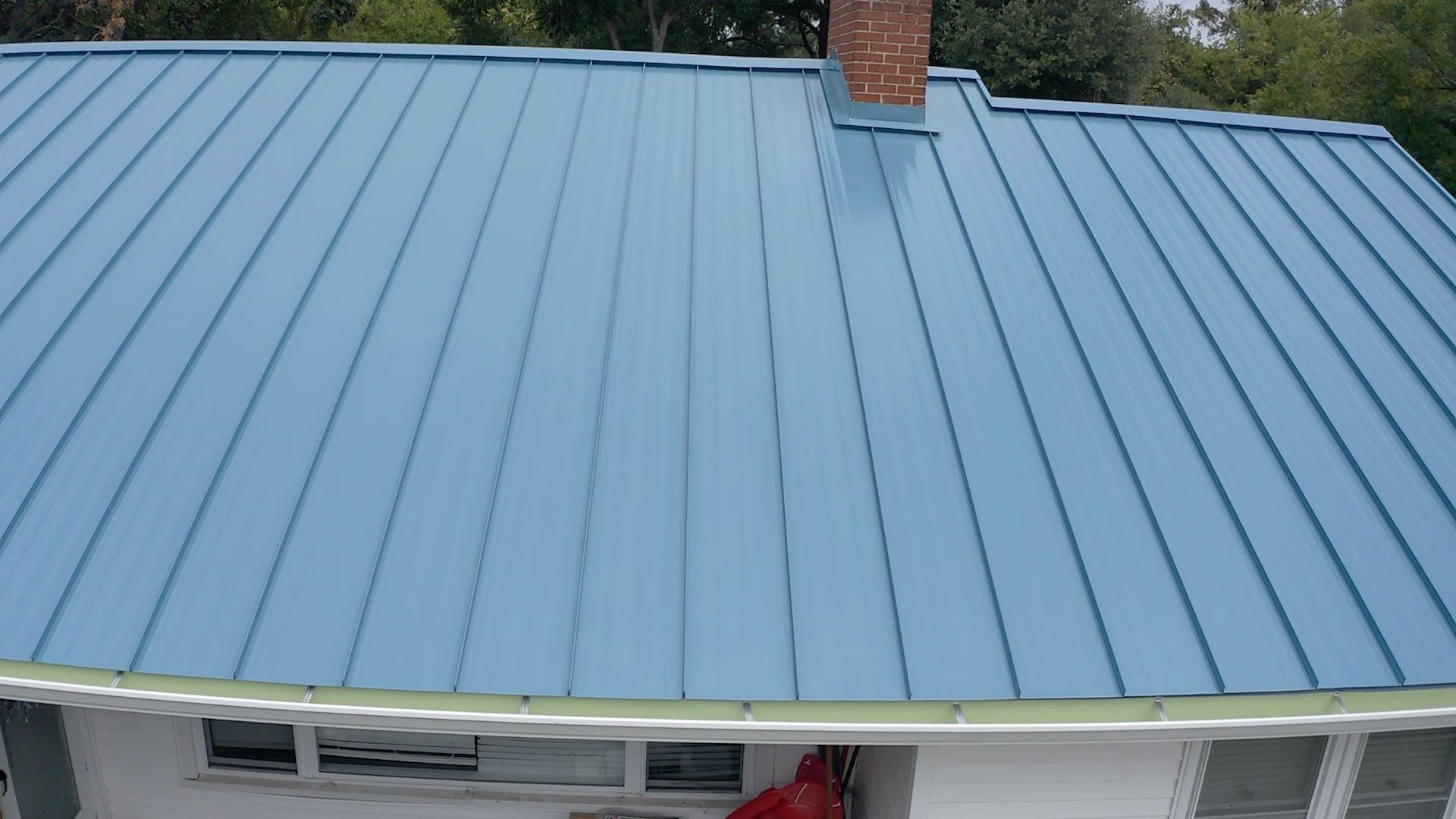 Carolina Blue Standing Seam Roof by Just In Time Roofing and Restoration