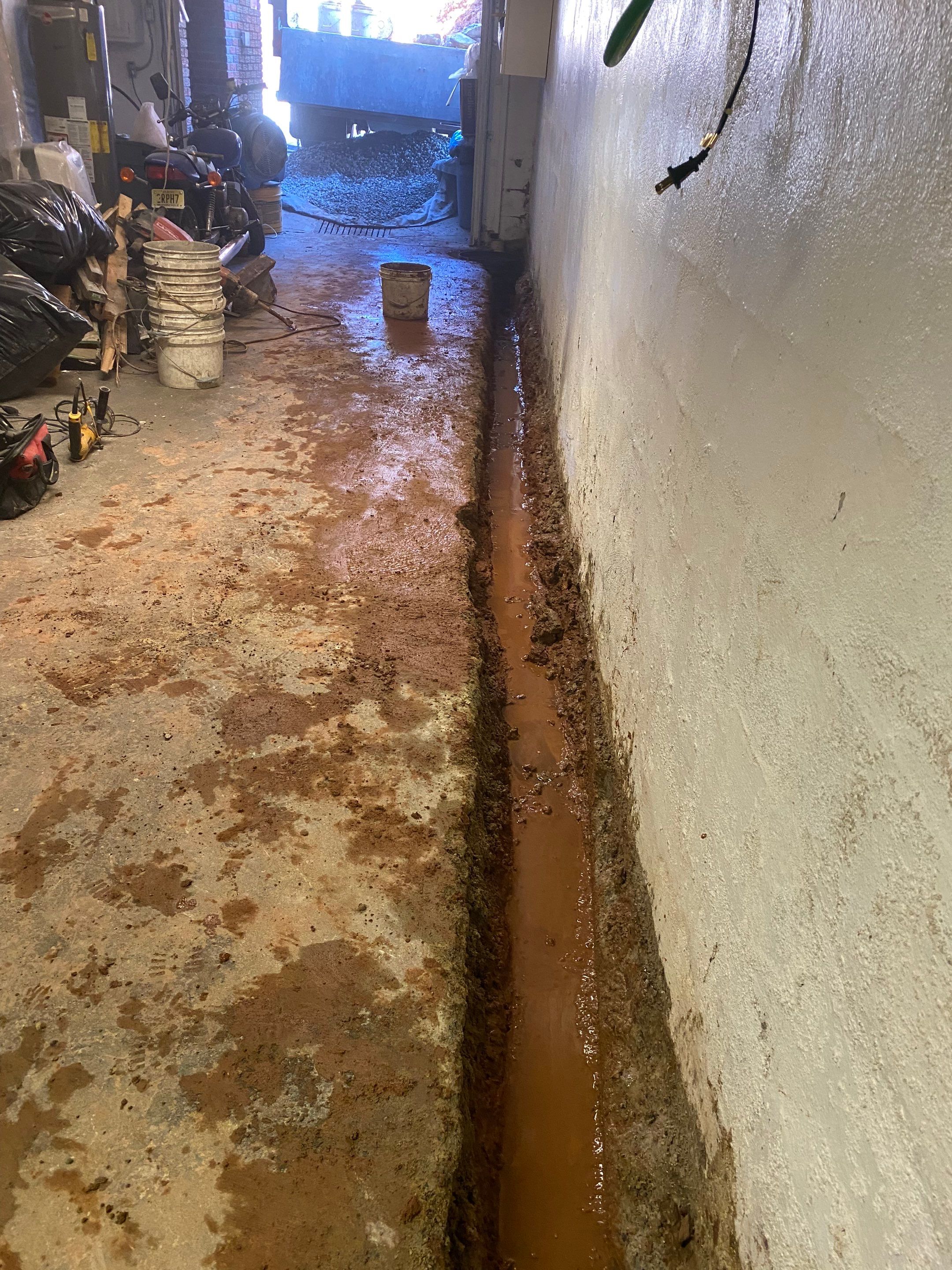 Interior French Drain Job in Bayonne, NJ by Pure Service Pro, LLC 
