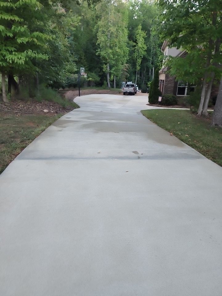 concrete Clean using cleaner by G&H Home Tech Pros LLC