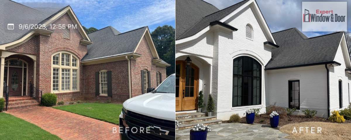 Alpharetta Brick Home Exterior Window & Door Replacement by Expert window & Door