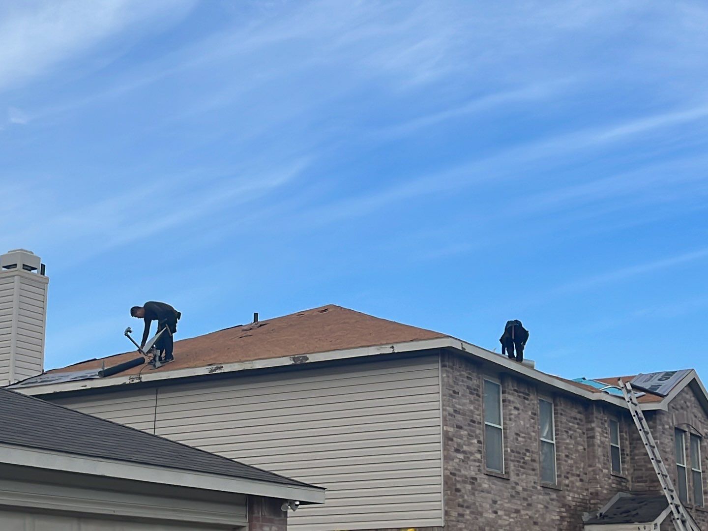 Full Roof Replacement, Chimney Rebuild and Interior Damage Replacement by First United Roofing & Construction