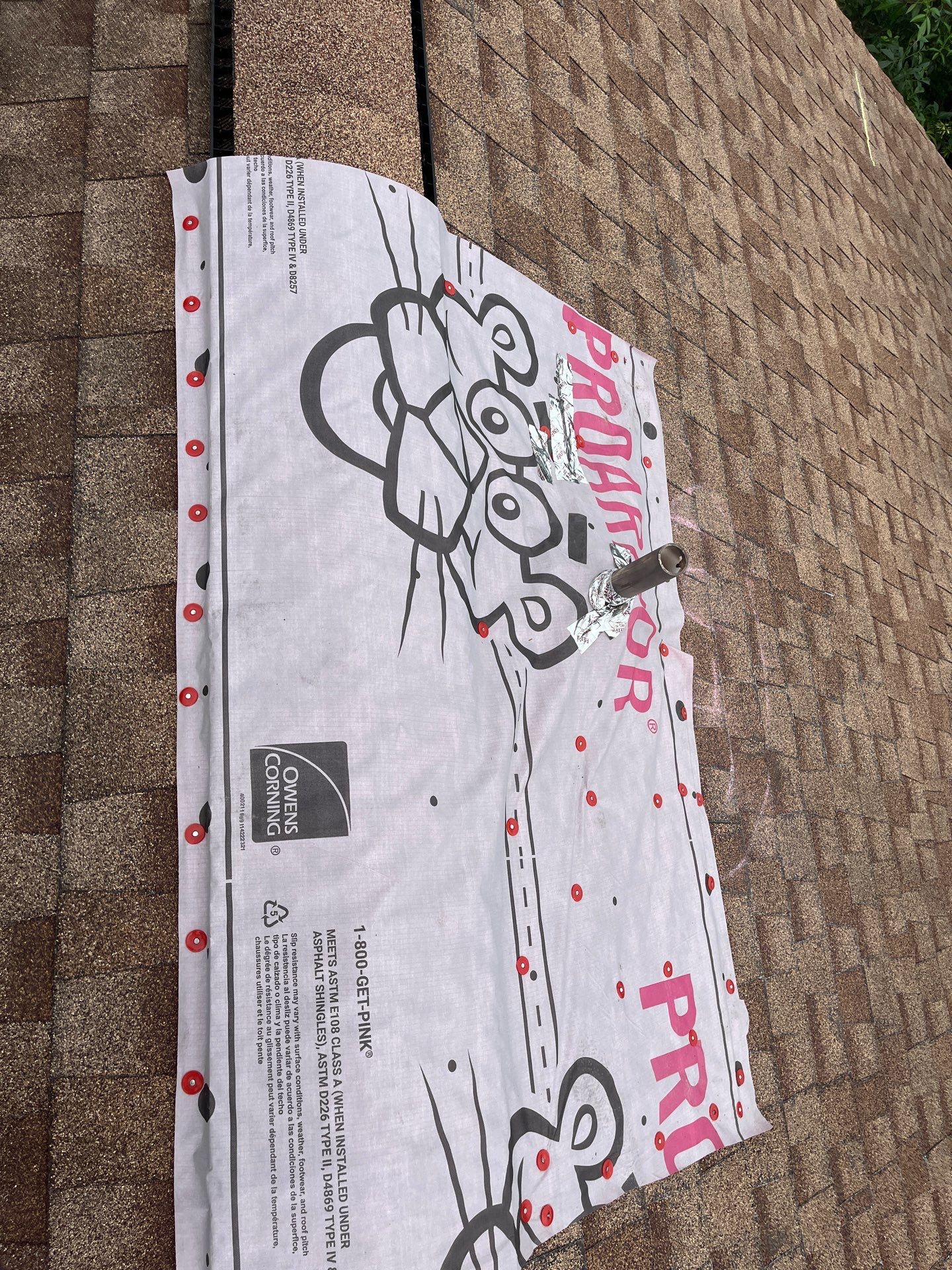 Hail Damage using Owen's Corning Duration (Lifetime) Shingles by Roof Repair Company