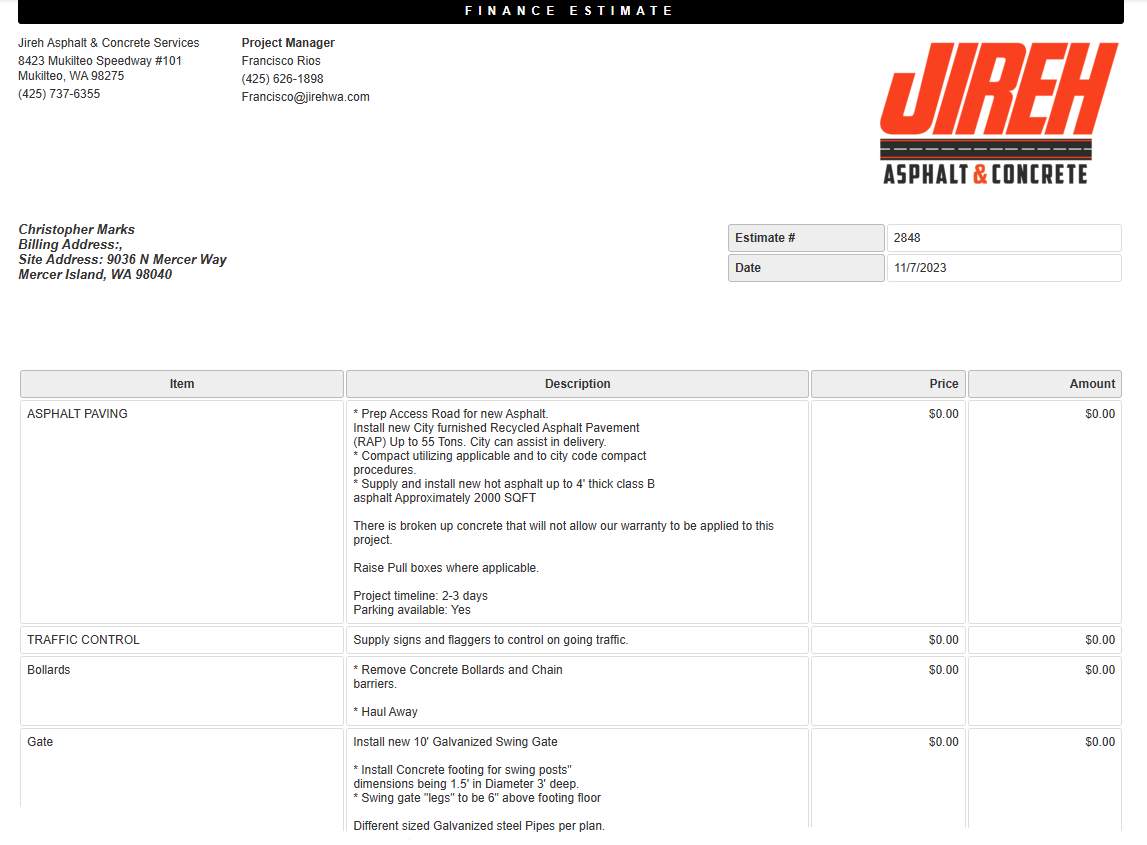 Christopher | Asphalt Road Repair  by Jireh Asphalt & Concrete Inc 