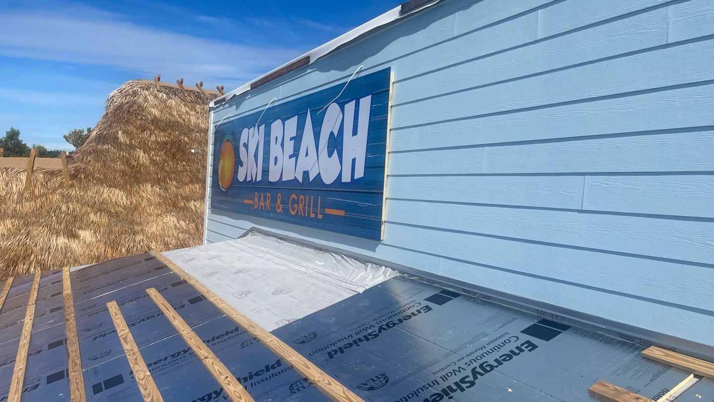 Channel Letters on Backer for Ski Beach Bar and Grill by SignCrafters