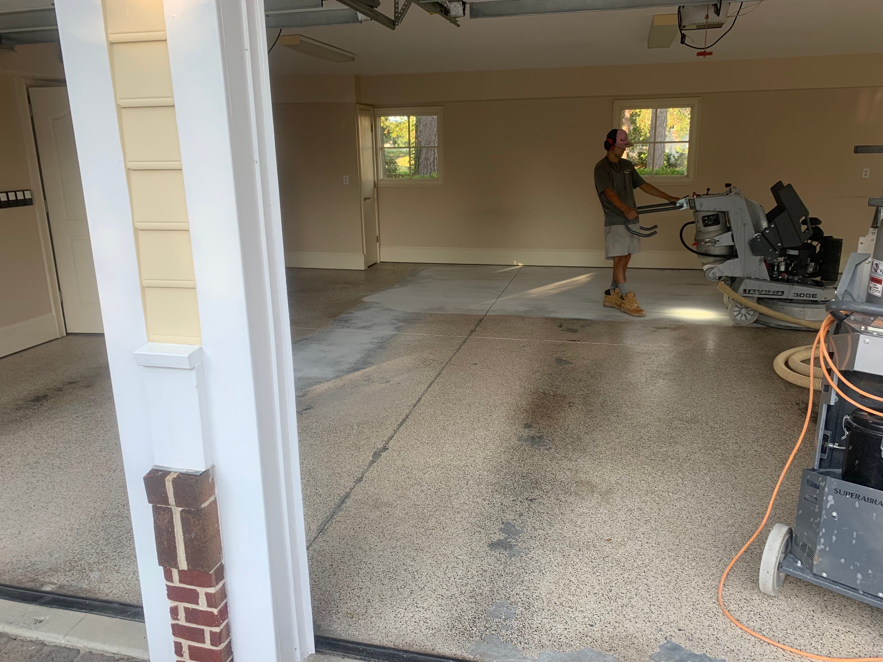Garage TransFLOORmation using Sandstone by Innovative Concrete Coatings 
