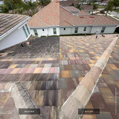 Flat Tile Roof Cleaning