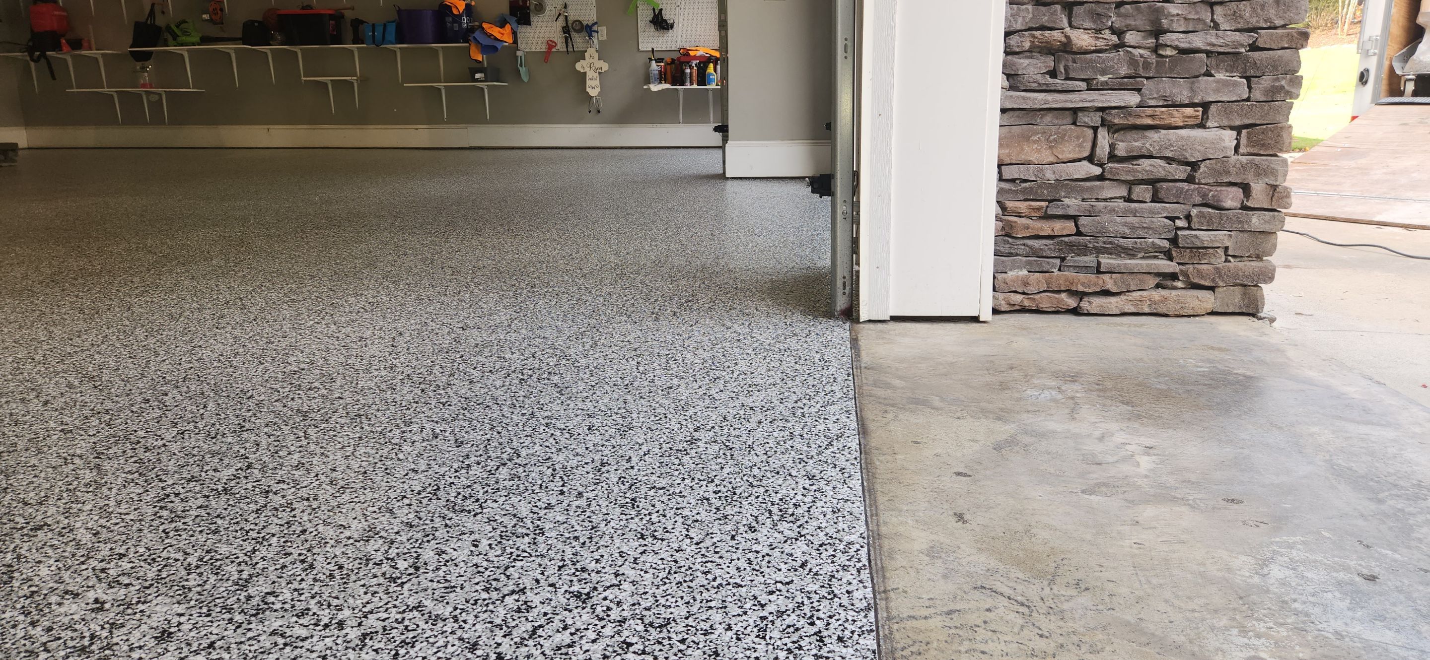 Garage Installation using Domino by Elite Floor Solutions