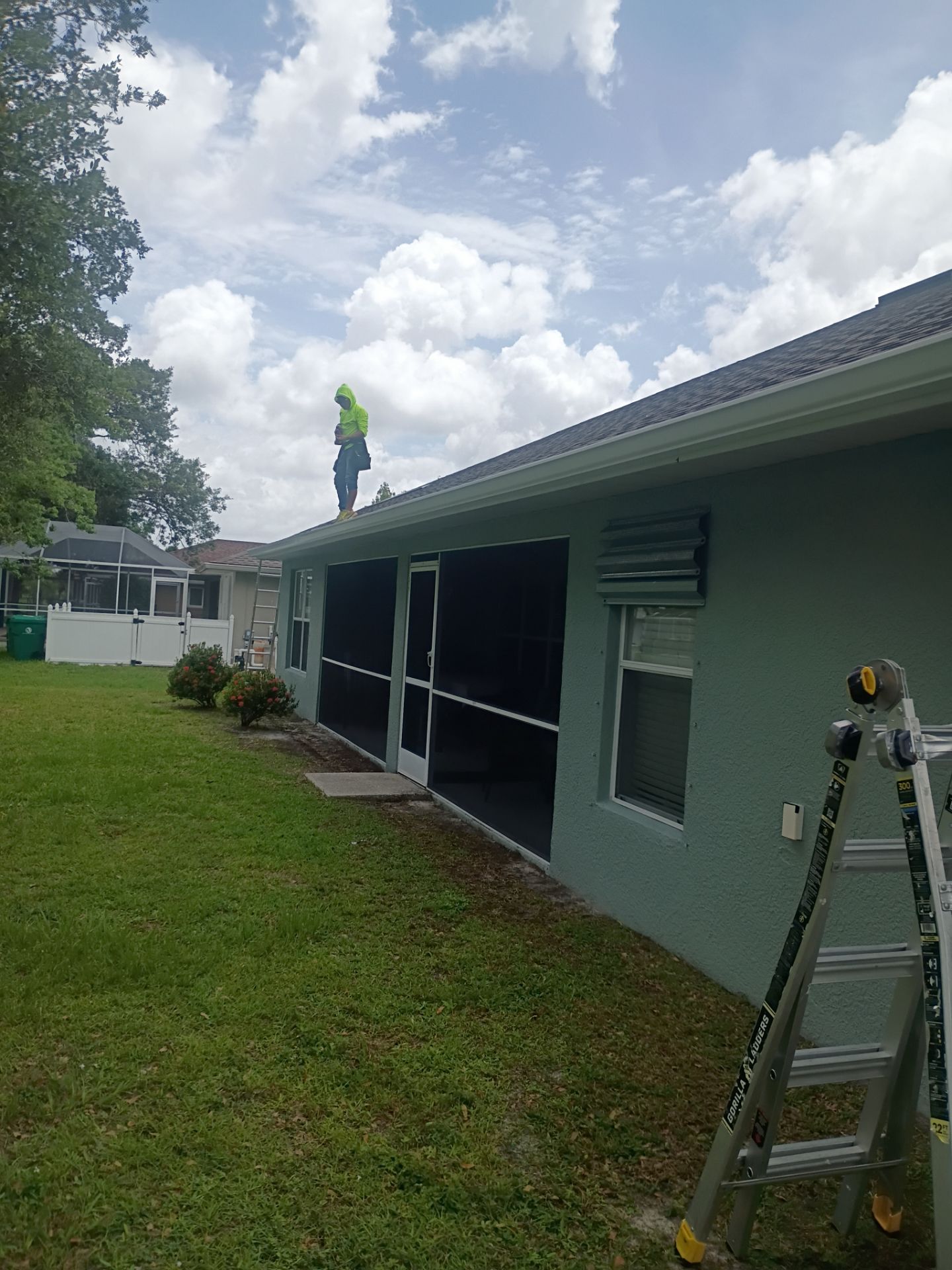 Gutter Guard and New Downspouts Installation in Punta Gorda FL by Gutter Professors
