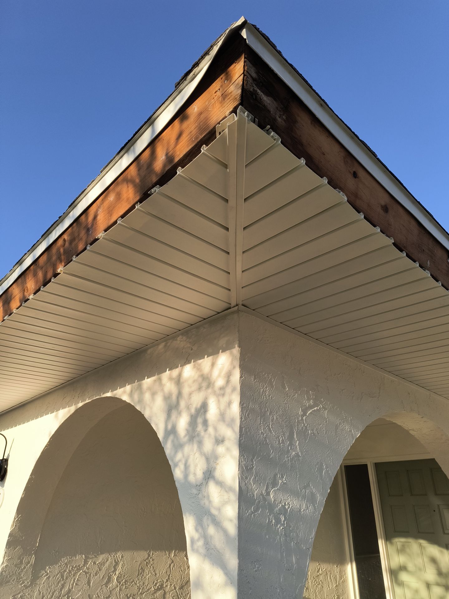 Aluminum White Soffit Installation in Sarasota FL by Gutter Professors