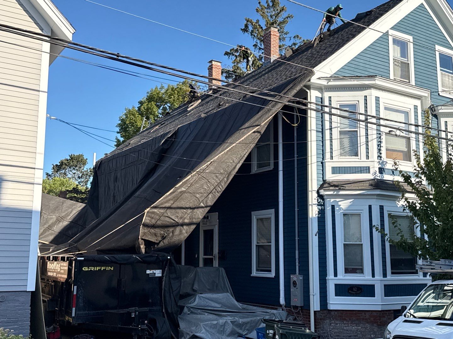 Half Roof Replacement for Solar Installation – Townhouse with New Plywood Decking by Sensible Home Solutions