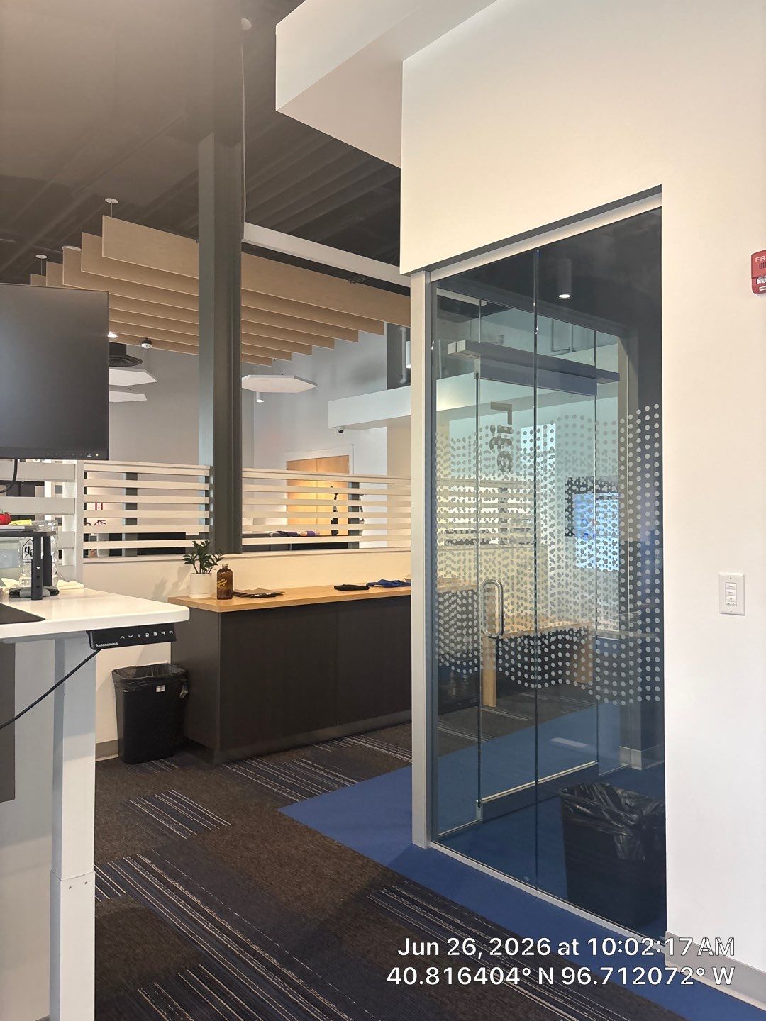 Modern Office Remodel Featuring Custom Acoustic Baffles in Lincoln by CompanyCam Sales Demo