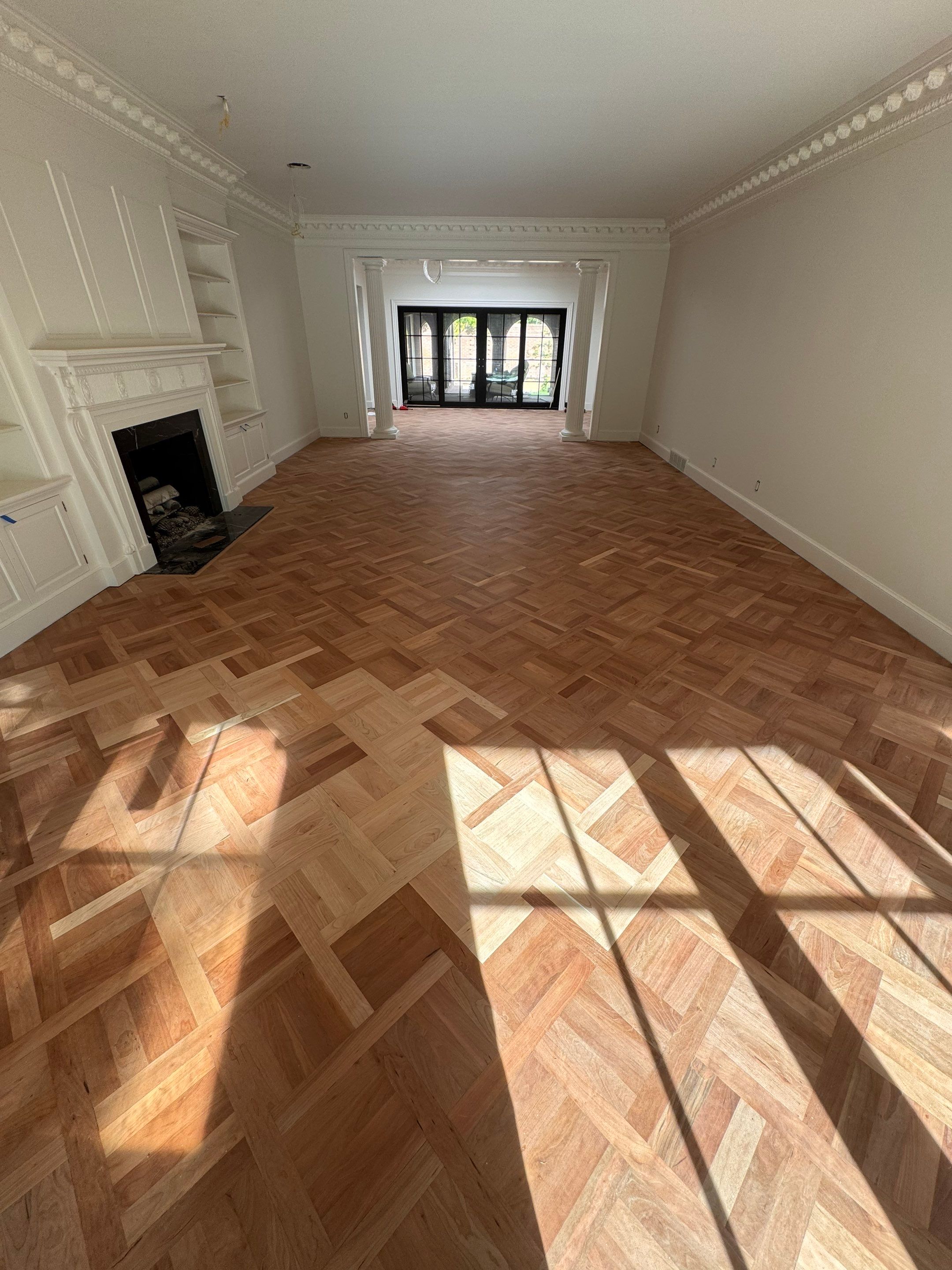 BEAUTIFUL PATTERN FLOORING handcrafted and installed in East Grand Rapids! by RTBaldwin Hardwood Floors