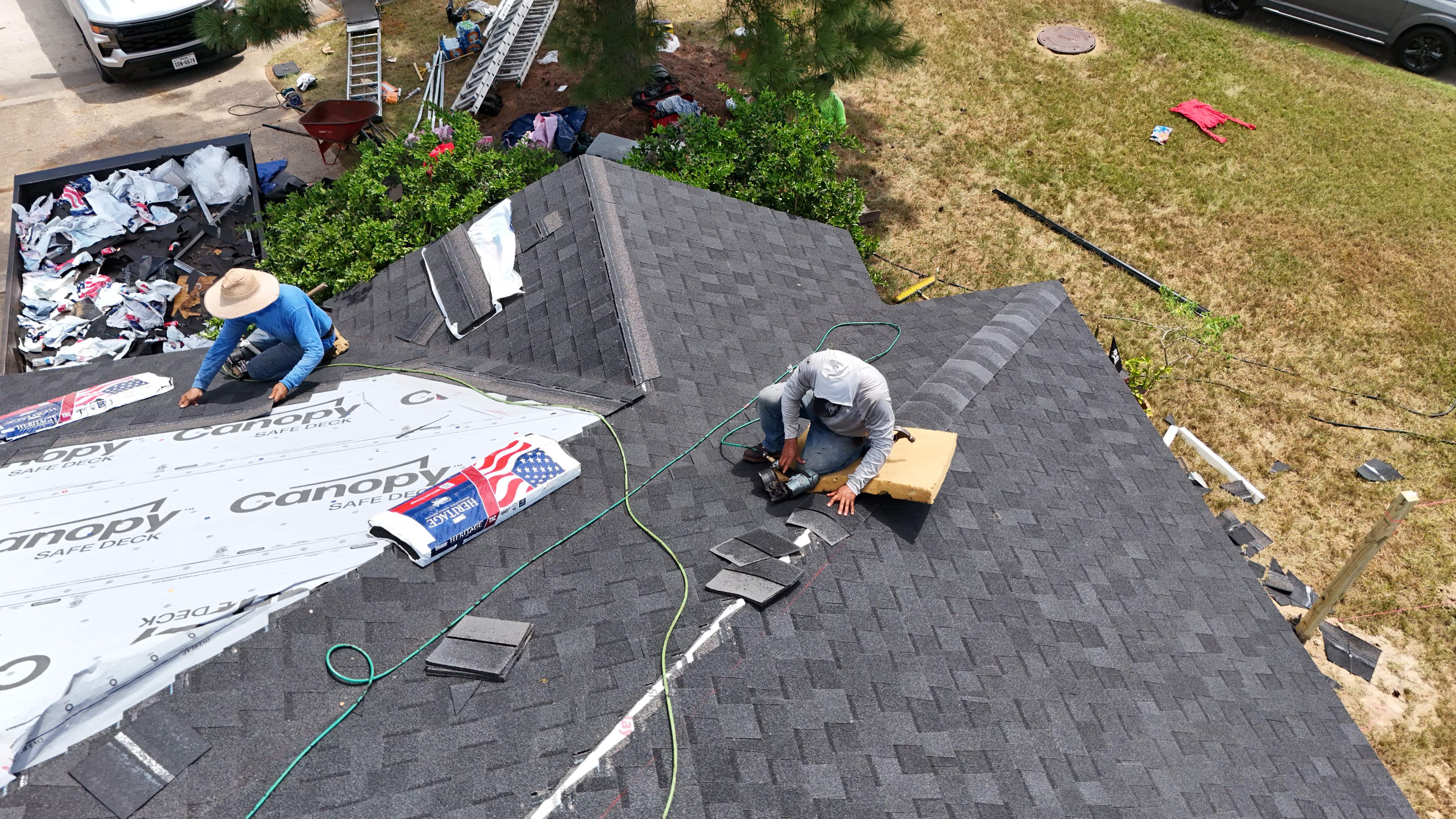 Rustic Black Shingle Roof Replacement — Spring, TX by PL Roofing & SB Roofing, LLC.