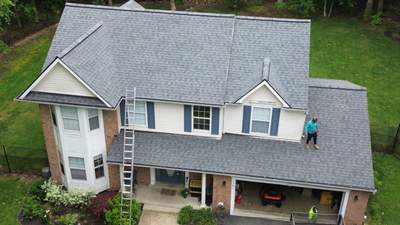 Residential Roofing Installation using TAMKO TITAN - THUNDERSTORM GRAY