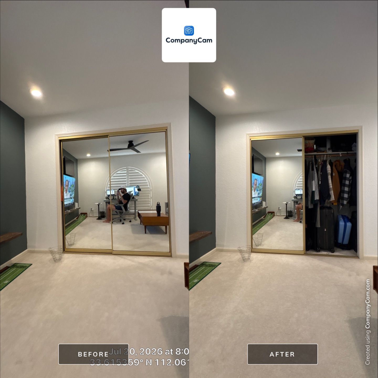 Phoenix Residential Electrical and Home Office AV Installation by CompanyCam Sales Demo