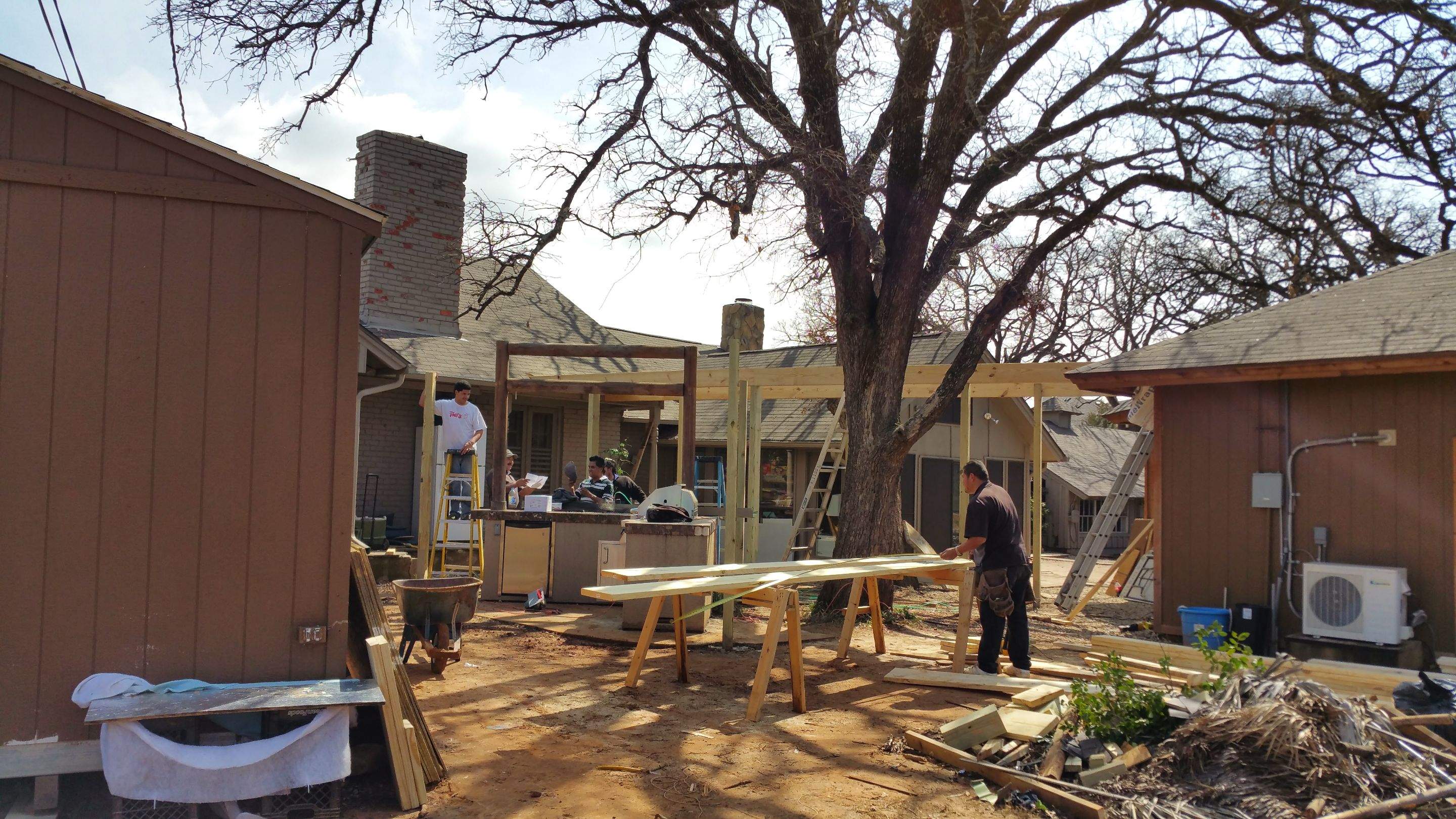 Covered Walkway Patio for a Private School by First United Roofing & Construction