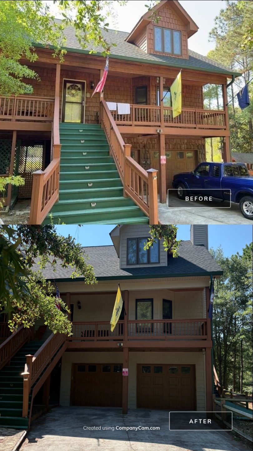 Siding Replacement and Exterior Renovation for Wilmington Log-Style Home