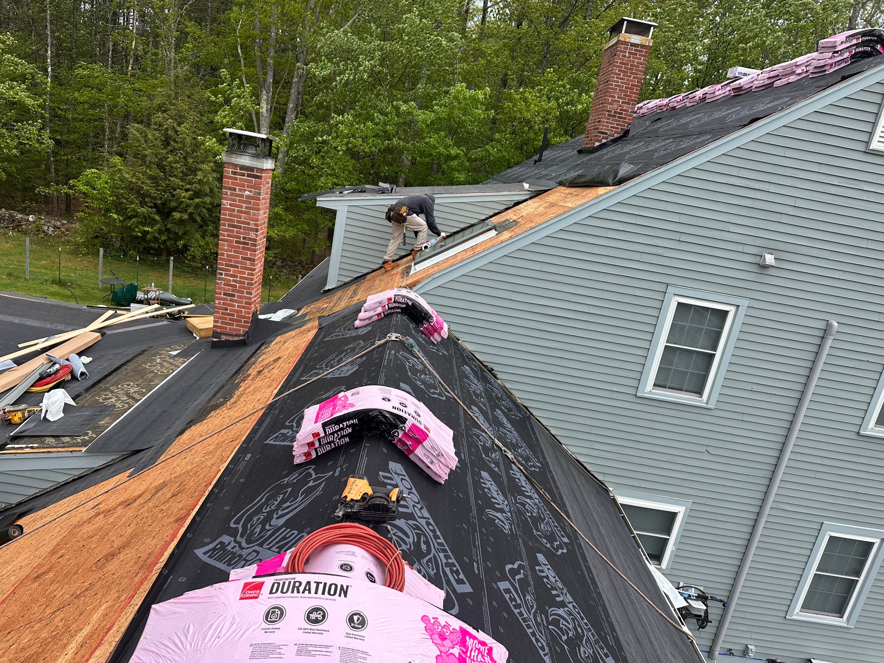 Residential Roof Replacement Using Owens Corning Shingles in Hopkinton, NH by Tall pine roofing