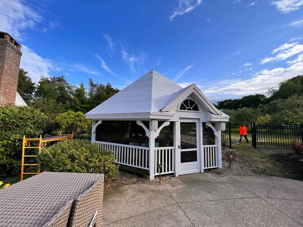 Standing Seam Black Metal Roof- Gazebo by Loyalty Exterior Solutions 