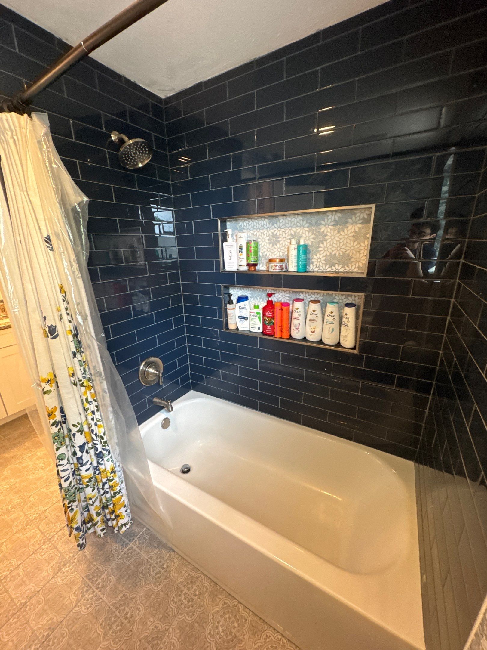 🌸 Designer Sanctuary: Full Bathroom Remodel with Bespoke Wallpaper Finish by Tibi Soli LLC