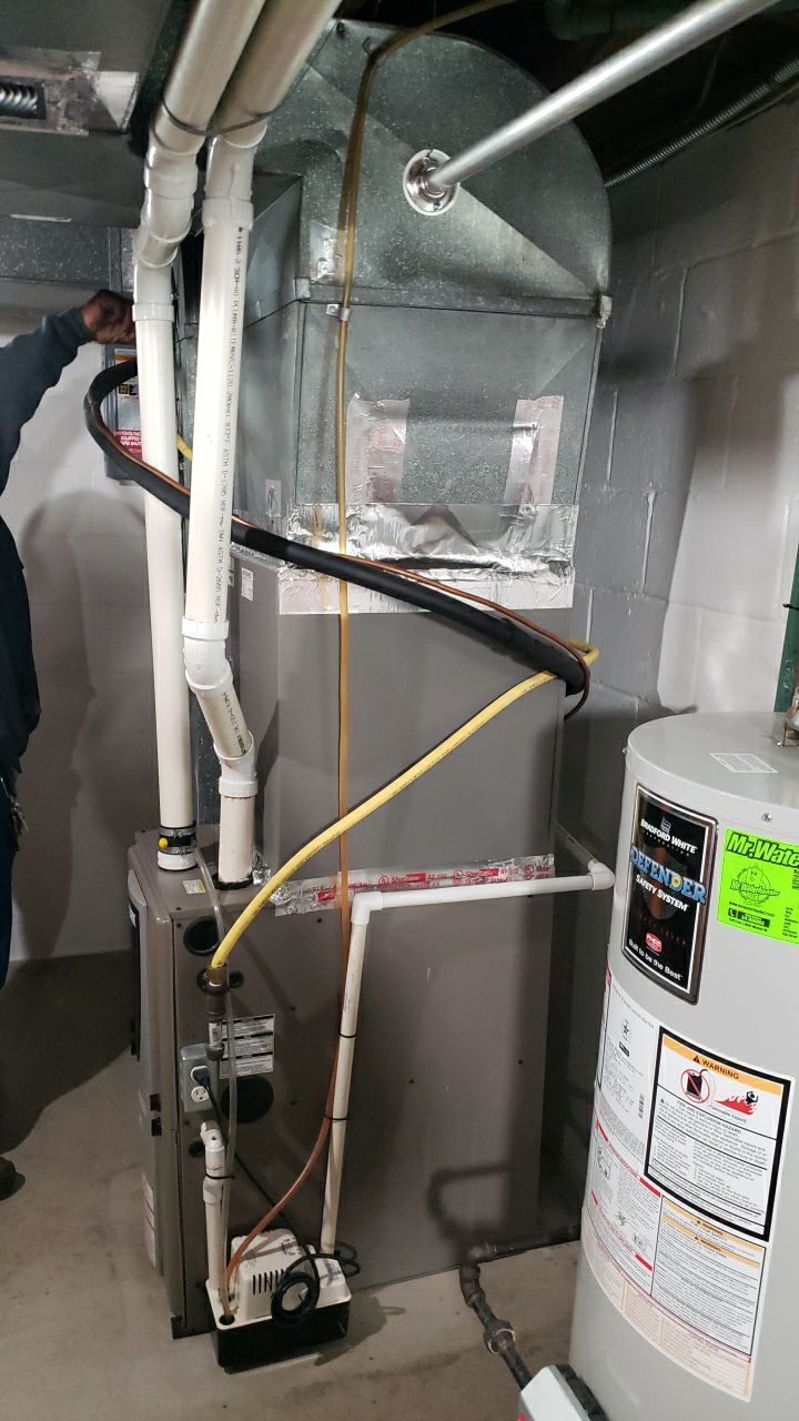 HVAC Heat Pump w/ Dual Fuel Hybrid using Amana S-Series Heat Pump, Amana Modulating Variable 98% efficient Furnace by Sureway Comfort John Wilcox Plumbing Heating Cooling
