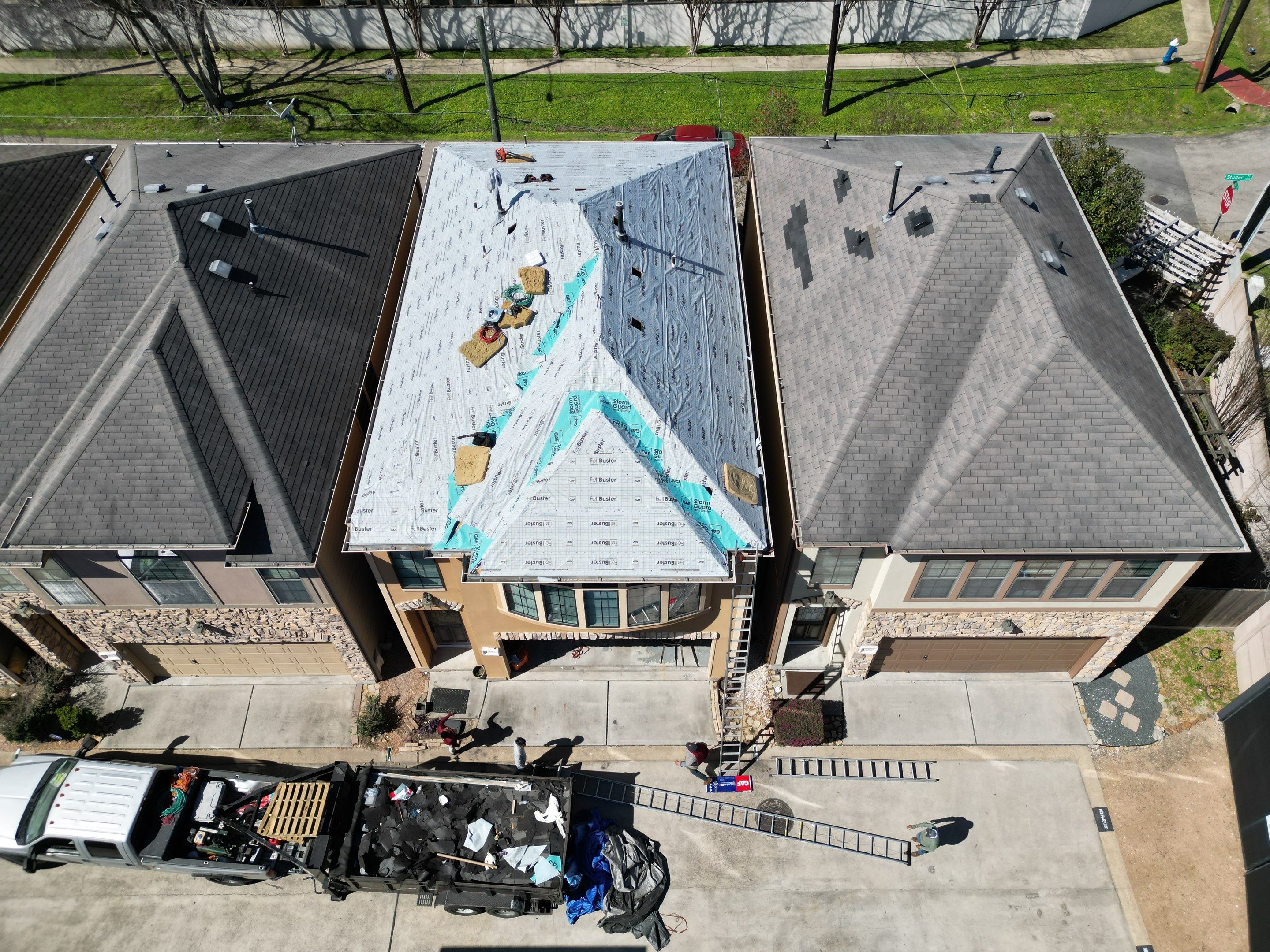 Residential Roofing Installation using GAF HDZ by V General Contractors 