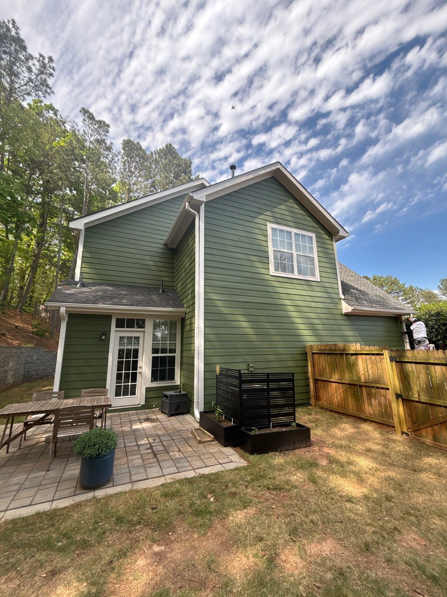 Green Exterior Paint and James Hardie Siding Transformation in Smyrna, GA by Nelson Exteriors 