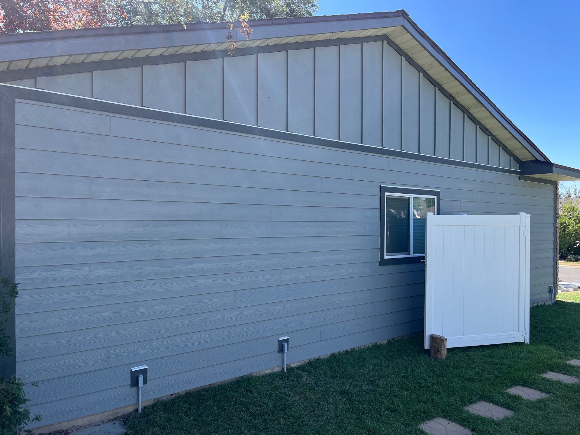 Sandy | Custom Hardie Mixed Profiles | Gray Slate & Iron Gray Trim by Ideal Siding Utah