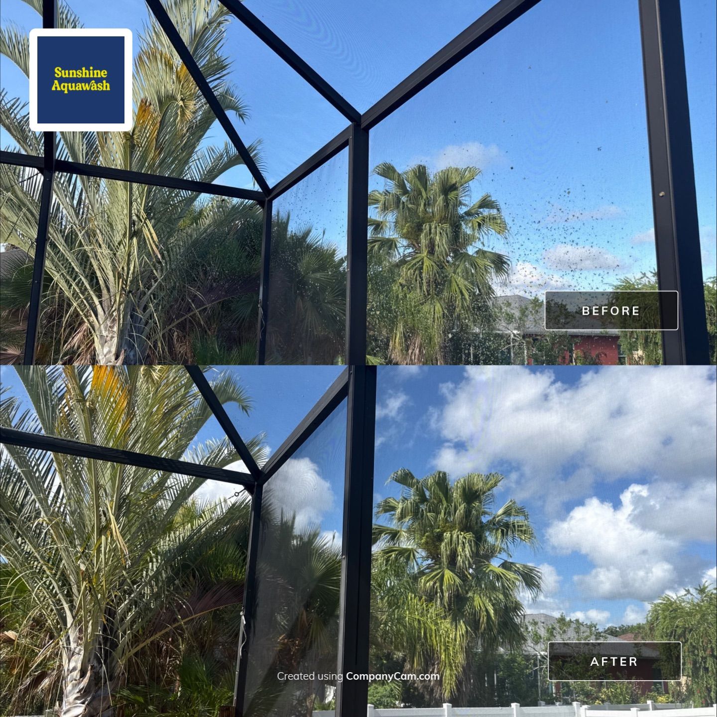 Pool Cage Screen Enclosure Cleaning – Oakley Community, Ellenton, FL 34222 by Sunshine AquaWash