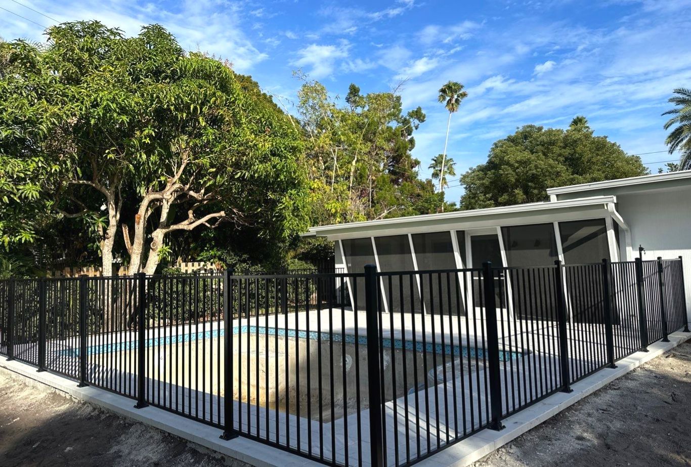 Aluminum Fence Installation using Black 3 Rail Aluminum Fence by Asap fence and gates, LLC