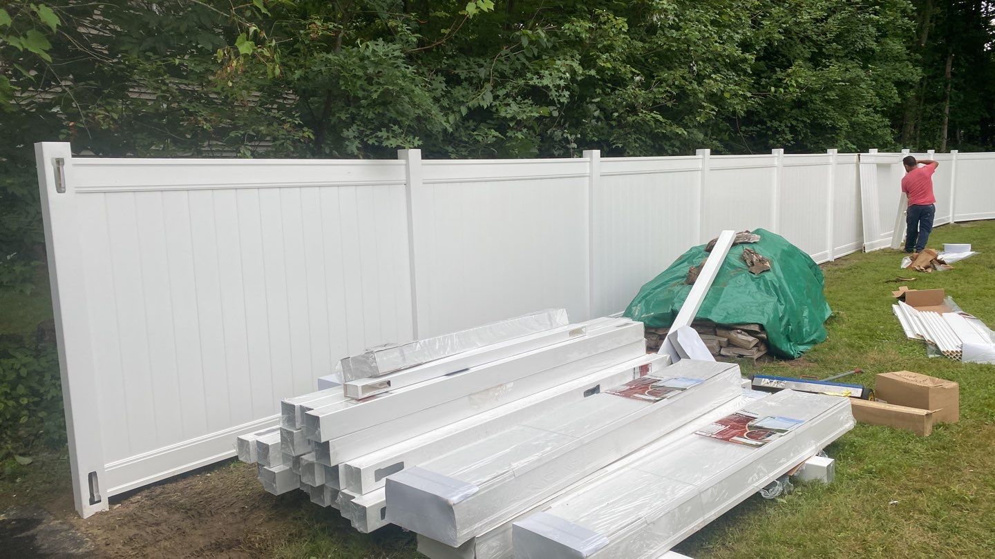 Fence Installation using Vinyl Fence 6ft Privacy by A Plus Exterior