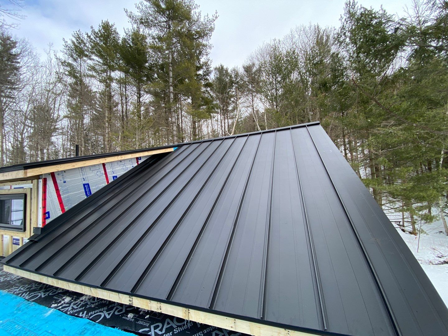 New Home Construction using 16" Standing Seam Panels by Jay Carter Roofing & Sheet Metal