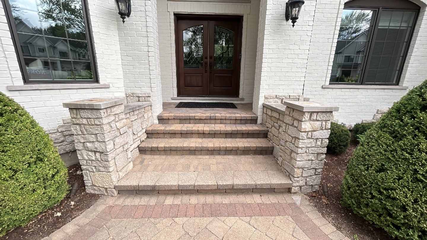 Brick paver clean, sand and seal.  using Surebond SB-1300 by Northern Power Washing LLC.