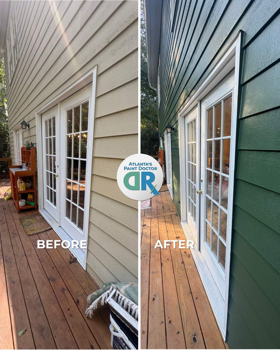 From Faded Beige to Bright Green by Atlanta's Paint Doctor