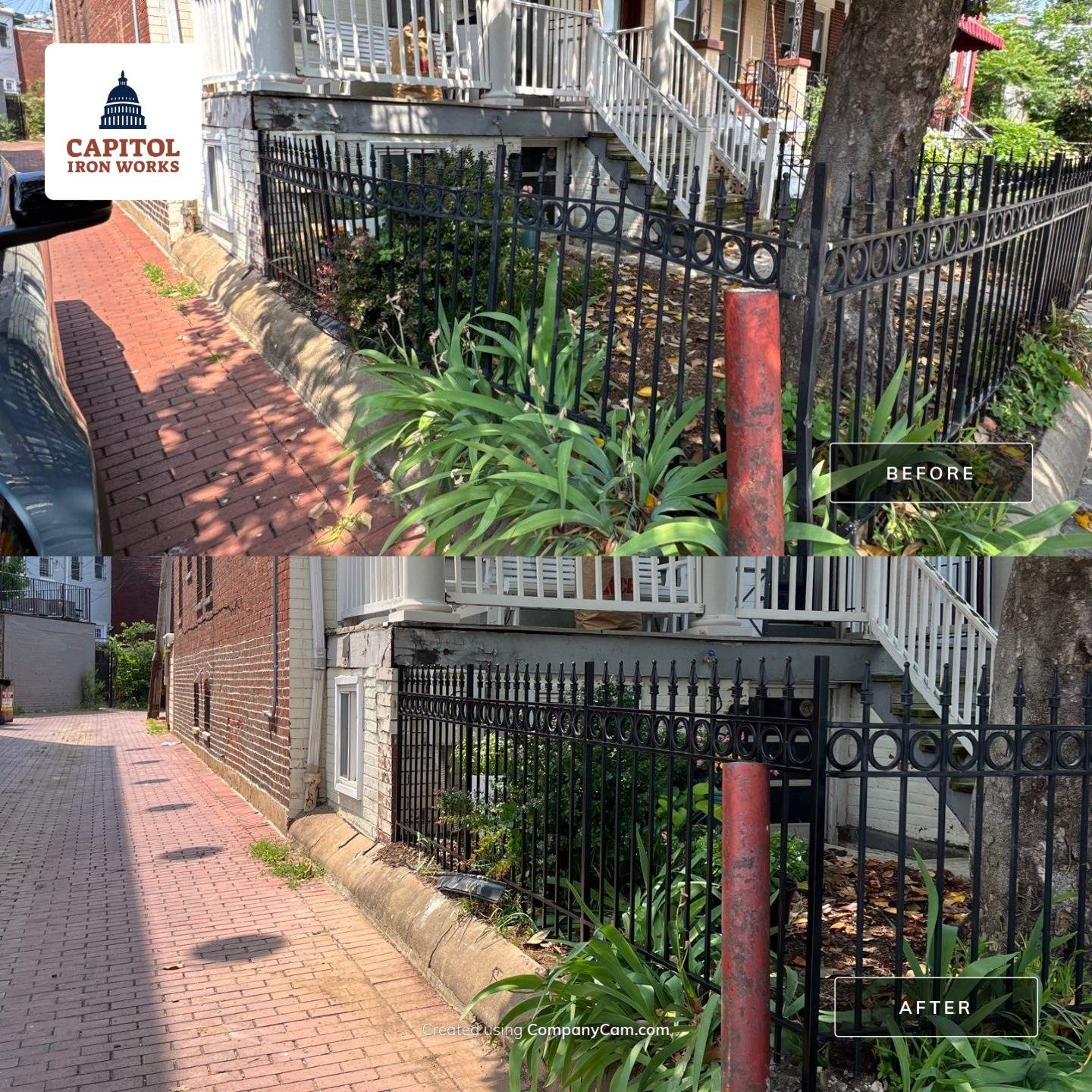 Traditional Wrought Iron Railing Replacement – Residential Exterior – 15th Street SE, Washington DC by Capitol Iron Works